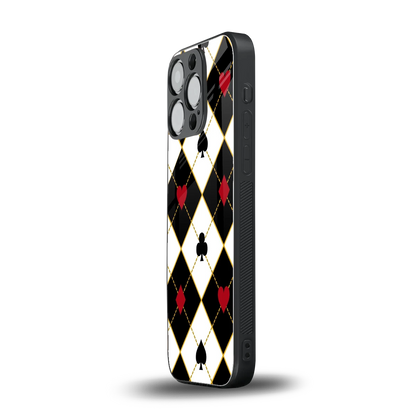 Poker Love iphone 15 pro mobile cover | shockproof glass phone case