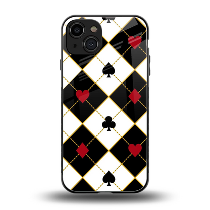 Poker Love back phone cover | glass case for iphone 15