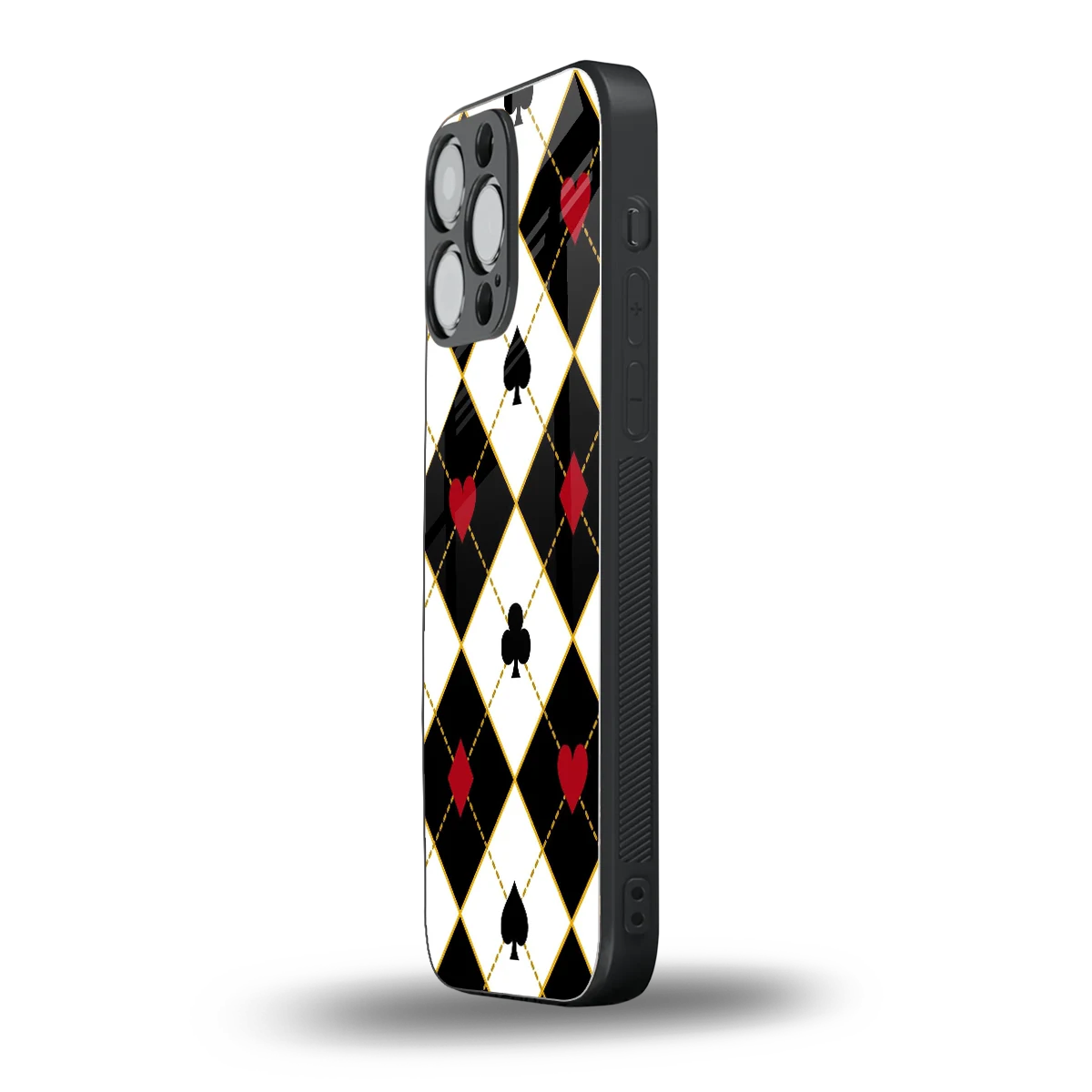 Poker Love iphone 16 pro max mobile cover | shockproof glass phone case