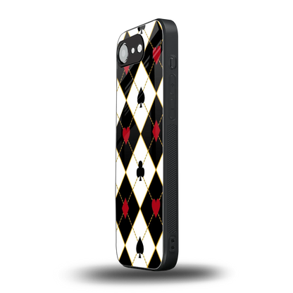 Poker Love iphone 16e mobile cover | shockproof glass phone case