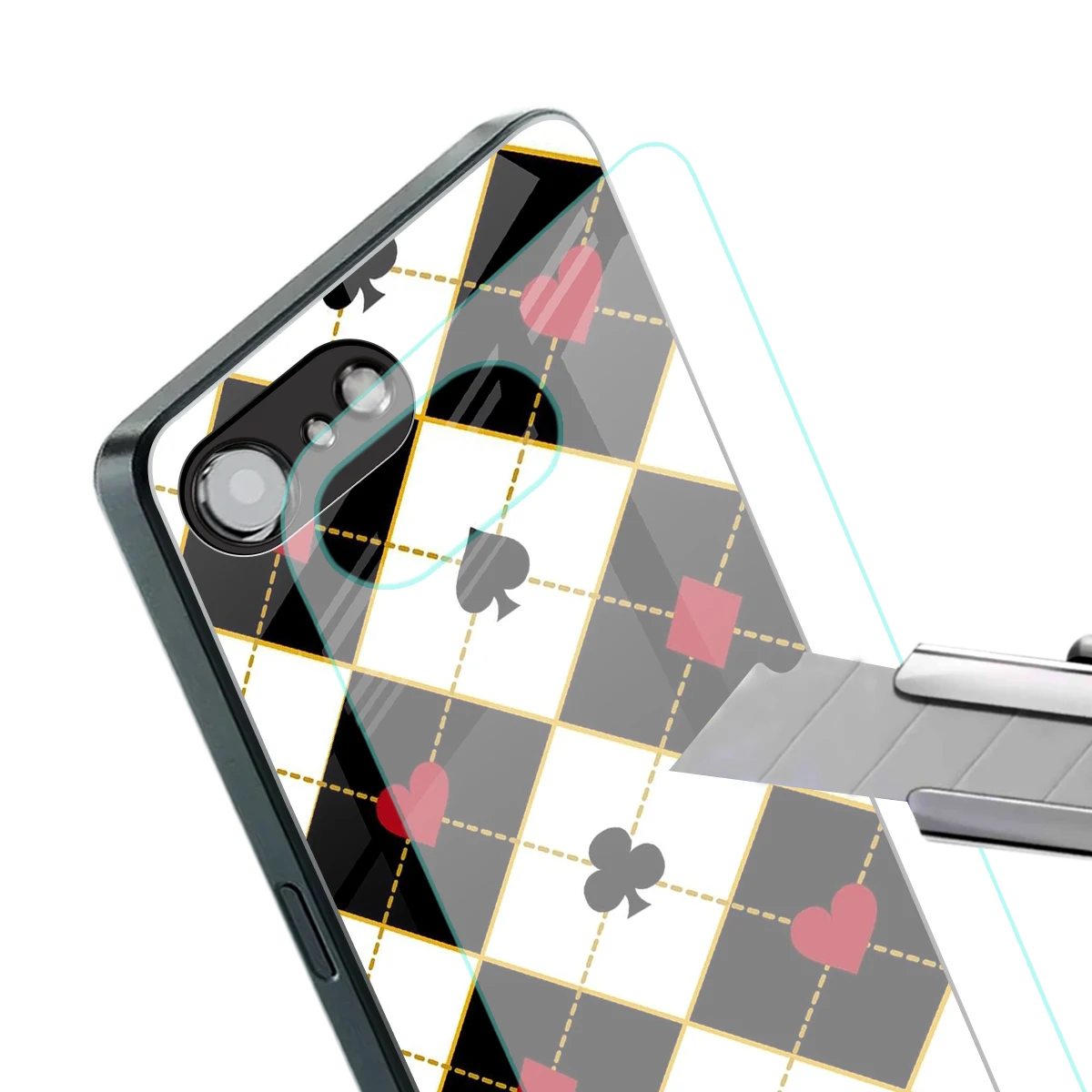 Poker Love stylish phone case for iphone 16e | glossy glass and slim fit