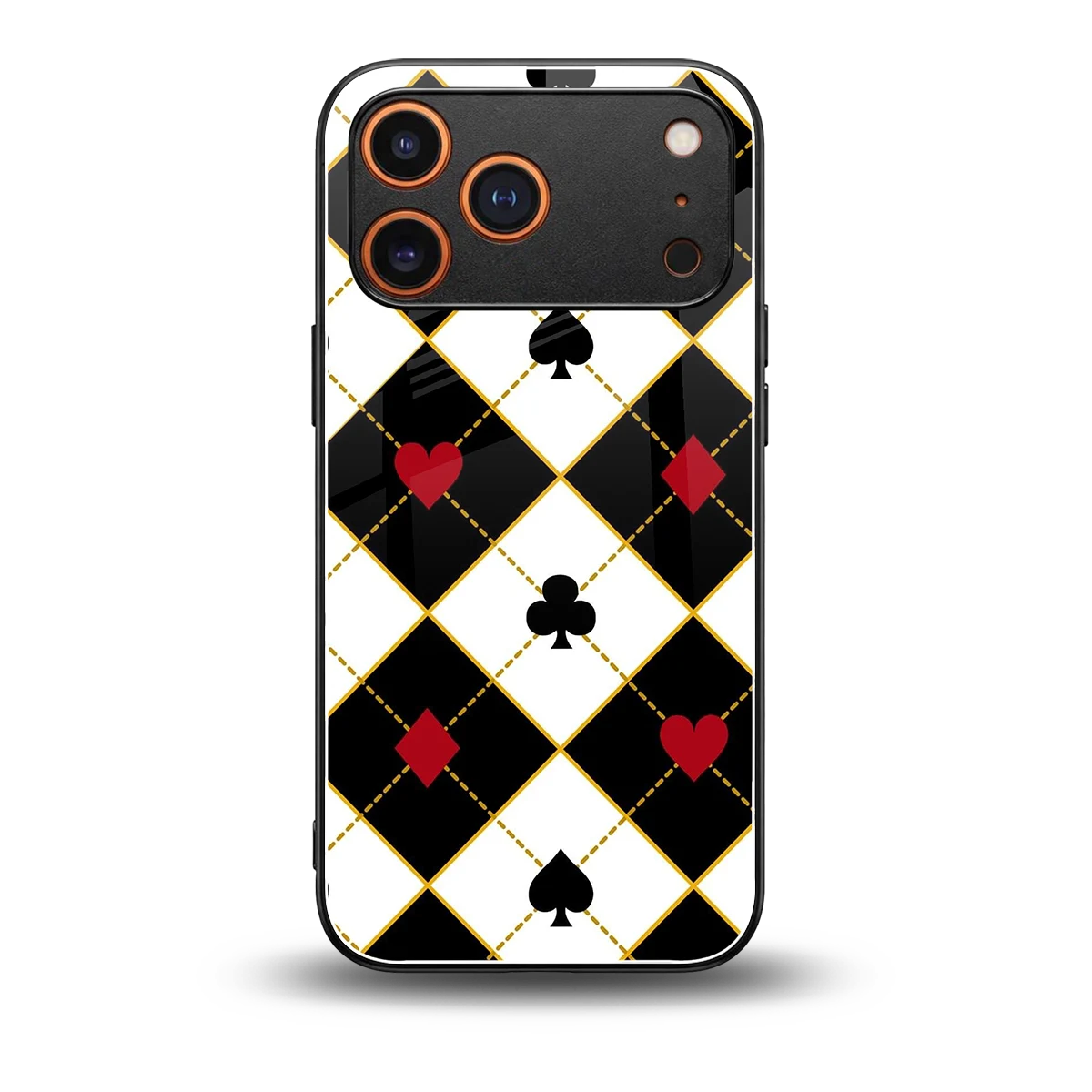 Poker Love back phone cover | glass case for iphone 17 pro