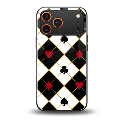 Poker Love back phone cover | glass case for iphone 17 pro