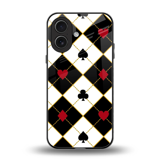 Poker Love back phone cover | glass case for iphone 17