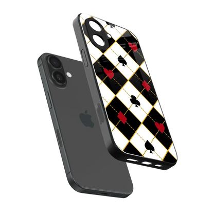 Poker Love sleek iphone 17 cover with tempered glass back and TPU edges