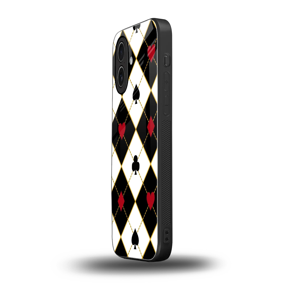 Poker Love iphone 17 mobile cover | shockproof glass phone case