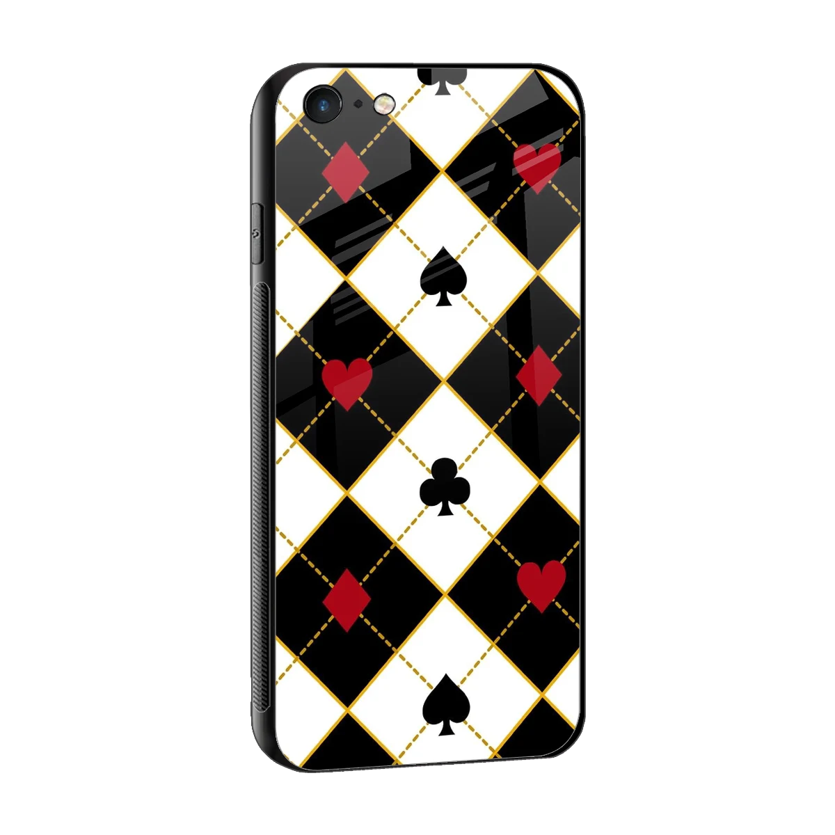 Poker Love sleek iphone 6 cover with tempered glass back and TPU edges