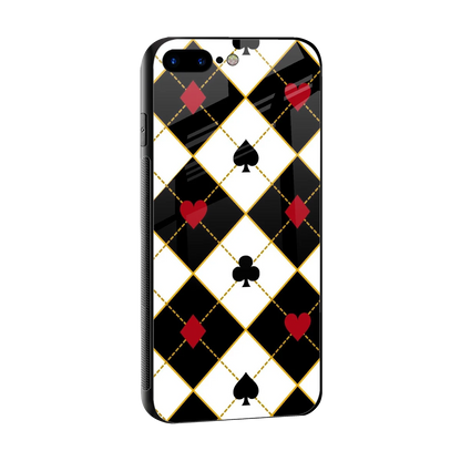 Poker Love sleek iphone 8 plus cover with tempered glass back and TPU edges