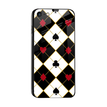 Poker Love sleek iphone 7 cover with tempered glass back and TPU edges