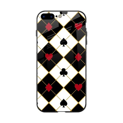Poker Love back phone cover | glass case for iphone 7 plus