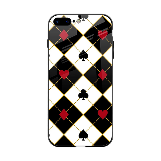 Poker Love back phone cover | glass case for iphone 8 plus