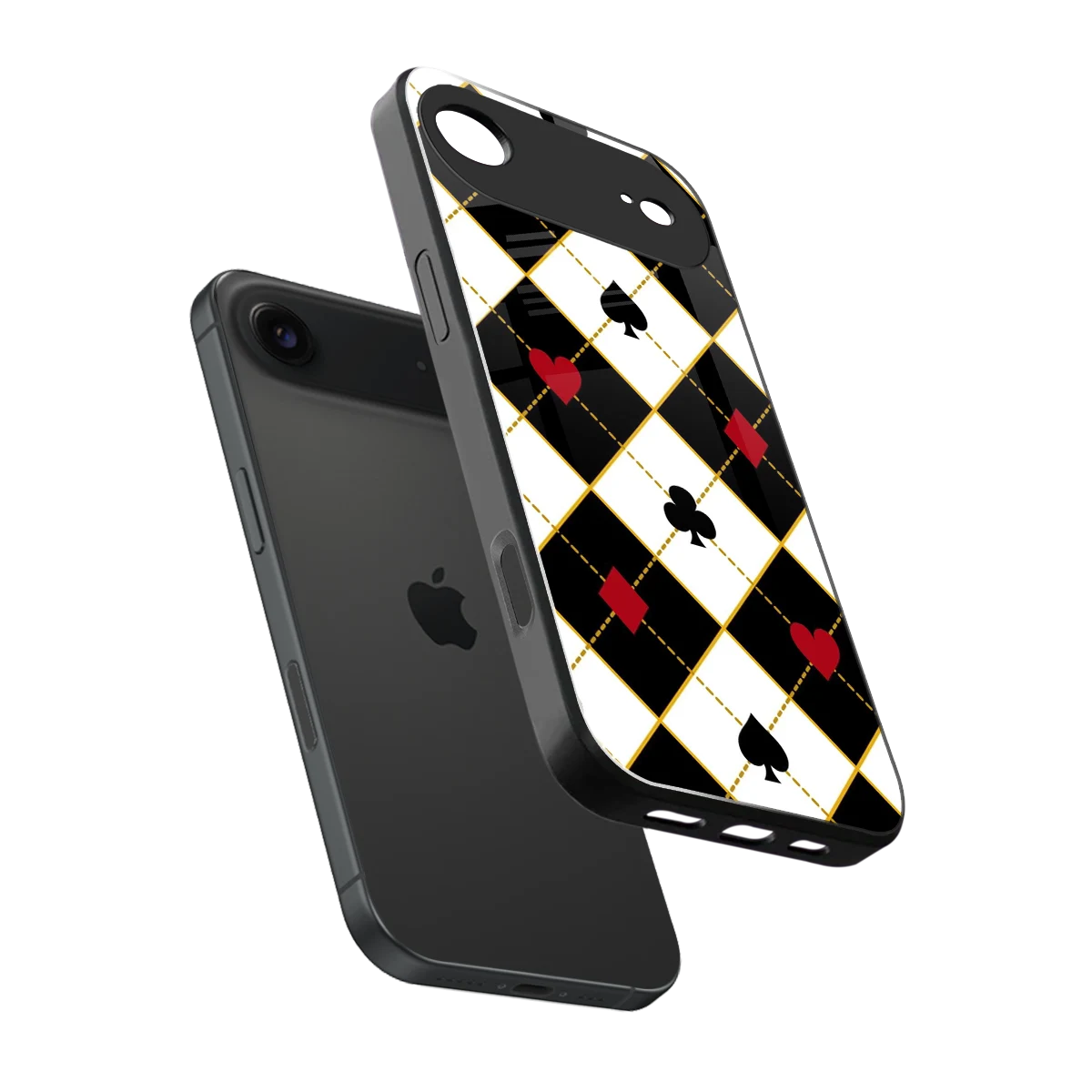 Poker Love sleek iphone air cover with tempered glass back and TPU edges