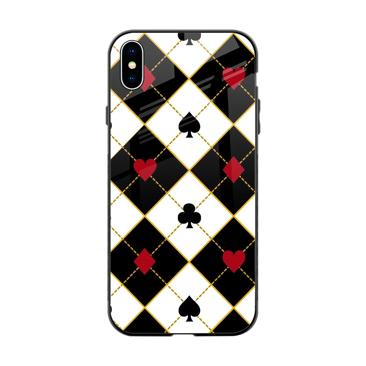 Poker Love back phone cover | glass case for iphone xs max