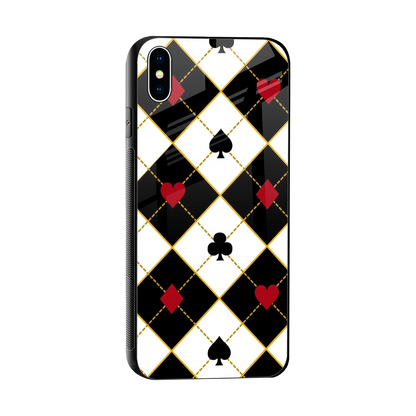 Poker Love sleek iphone xs max cover with tempered glass back and TPU edges