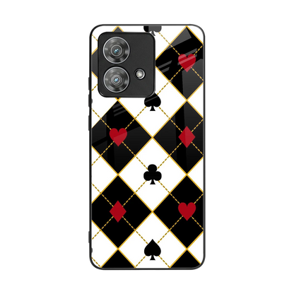 Poker Love back phone cover | glass case for motorola edge 40 neo 5g