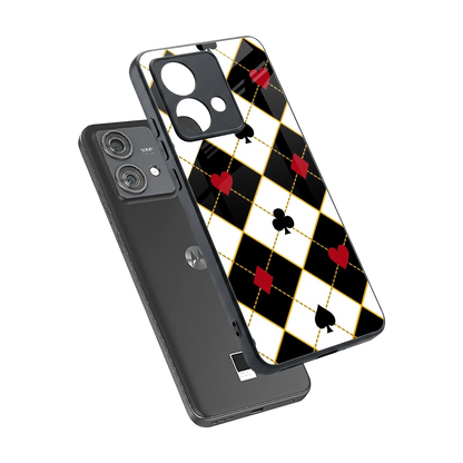 Poker Love sleek motorola edge 40 neo 5g cover with tempered glass back and TPU edges