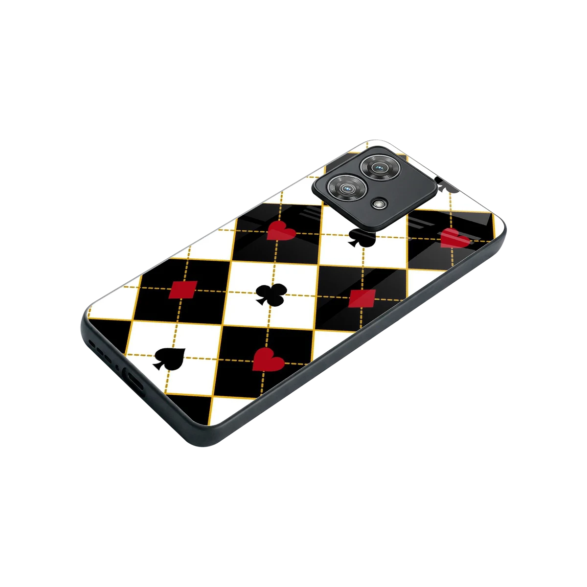 Poker Love stylish phone case for motorola edge 40 neo 5g | glossy glass and slim fit