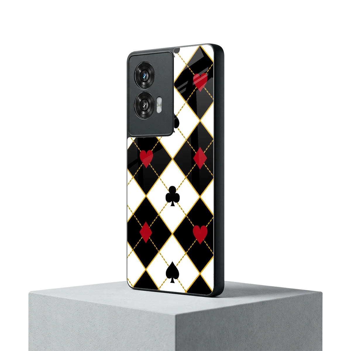 Poker Love motorola edge 50 fusion mobile cover | shockproof glass phone case