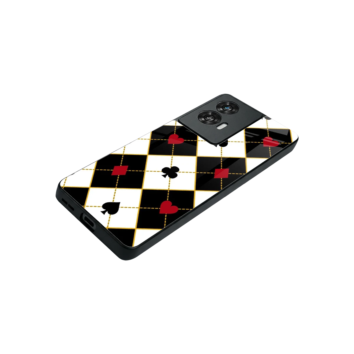 Poker Love stylish phone case for motorola edge 50 fusion | glossy glass and slim fit