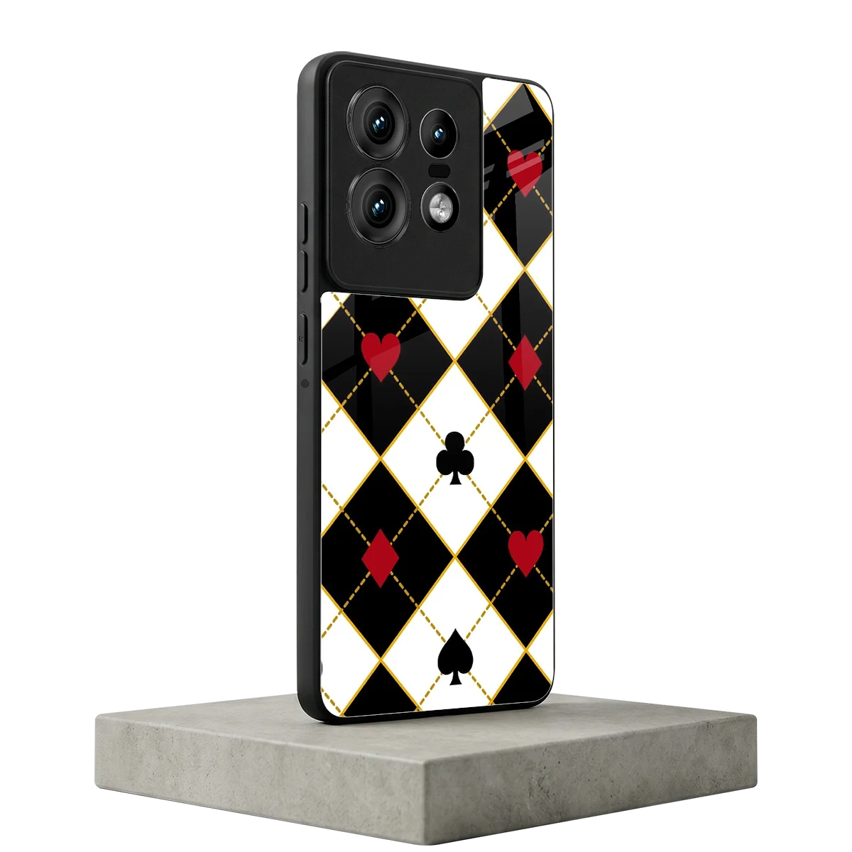 Poker Love motorola edge 50 pro mobile cover | shockproof glass phone case