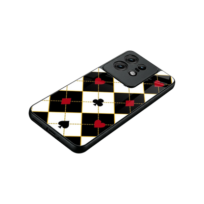 Poker Love stylish phone case for motorola edge 50 pro | glossy glass and slim fit