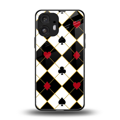 Poker Love back phone cover | glass case for nothing phone 2