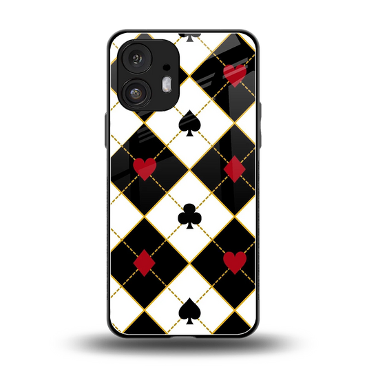 Poker Love back phone cover | glass case for nothing phone 2