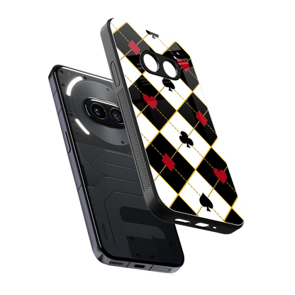 Poker Love sleek nothing phone 2a cover with tempered glass back and TPU edges