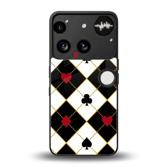 Poker Love back phone cover | glass case for nothing phone 3