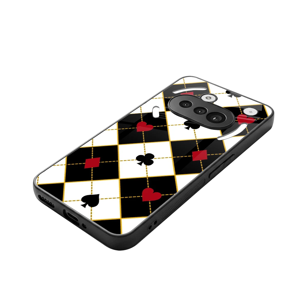 Poker Love stylish phone case for nothing phone 3a | glossy glass and slim fit