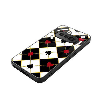 Poker Love stylish phone case for nothing phone 3a | glossy glass and slim fit