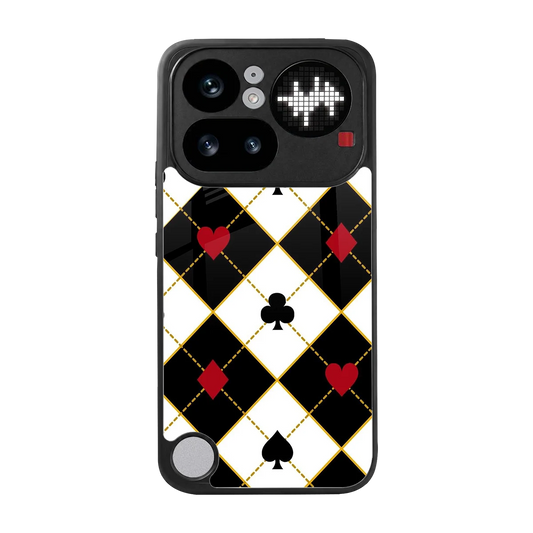 Poker Love back phone cover | glass case for nothing phone 4a pro