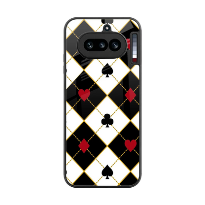 Poker Love back phone cover | glass case for nothing phone 4a