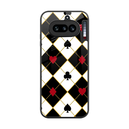 Poker Love back phone cover | glass case for nothing phone 4a