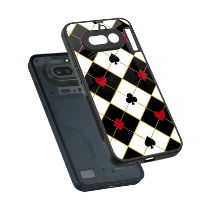 Poker Love sleek nothing phone 4a cover with tempered glass back and TPU edges