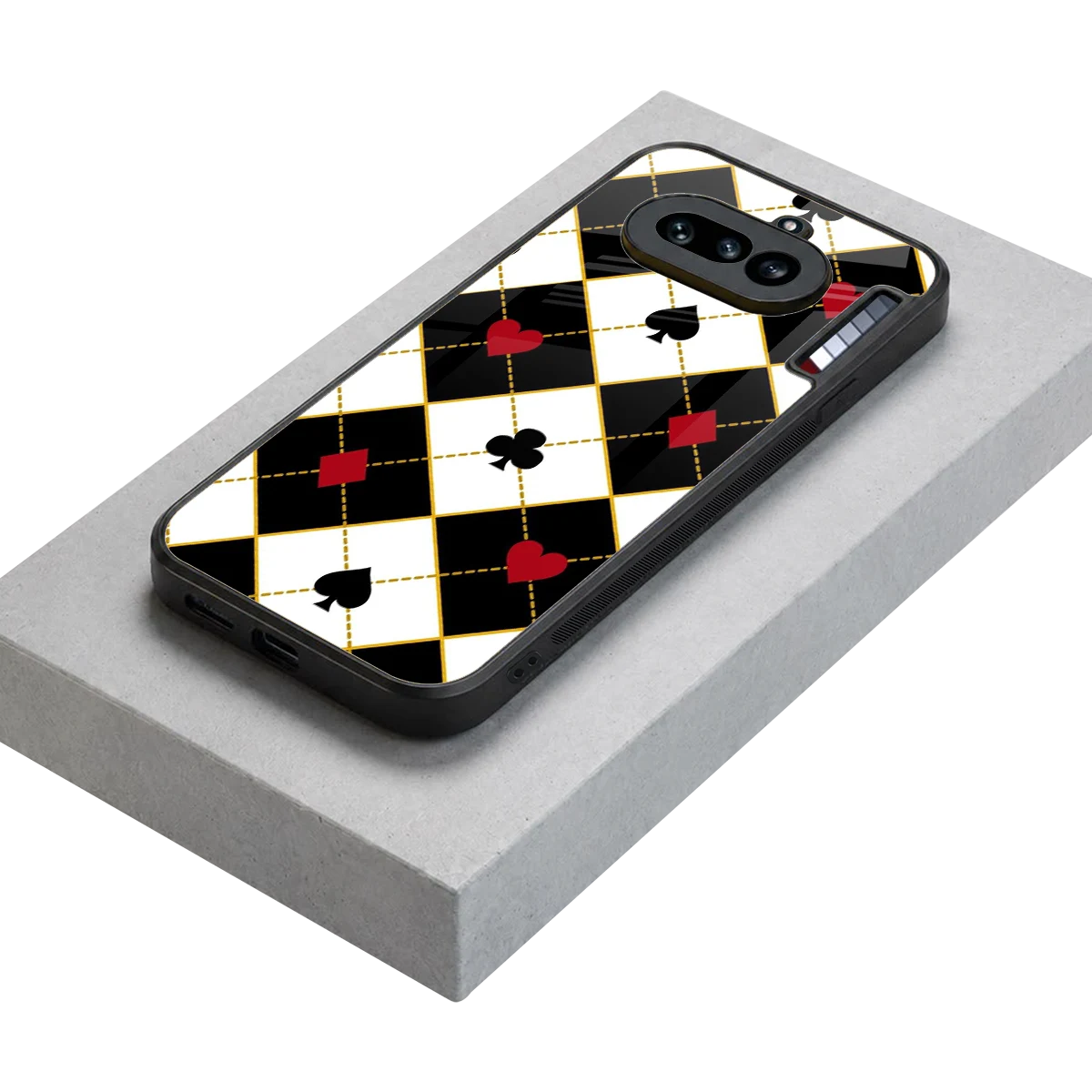 Poker Love stylish phone case for nothing phone 4a | glossy glass and slim fit