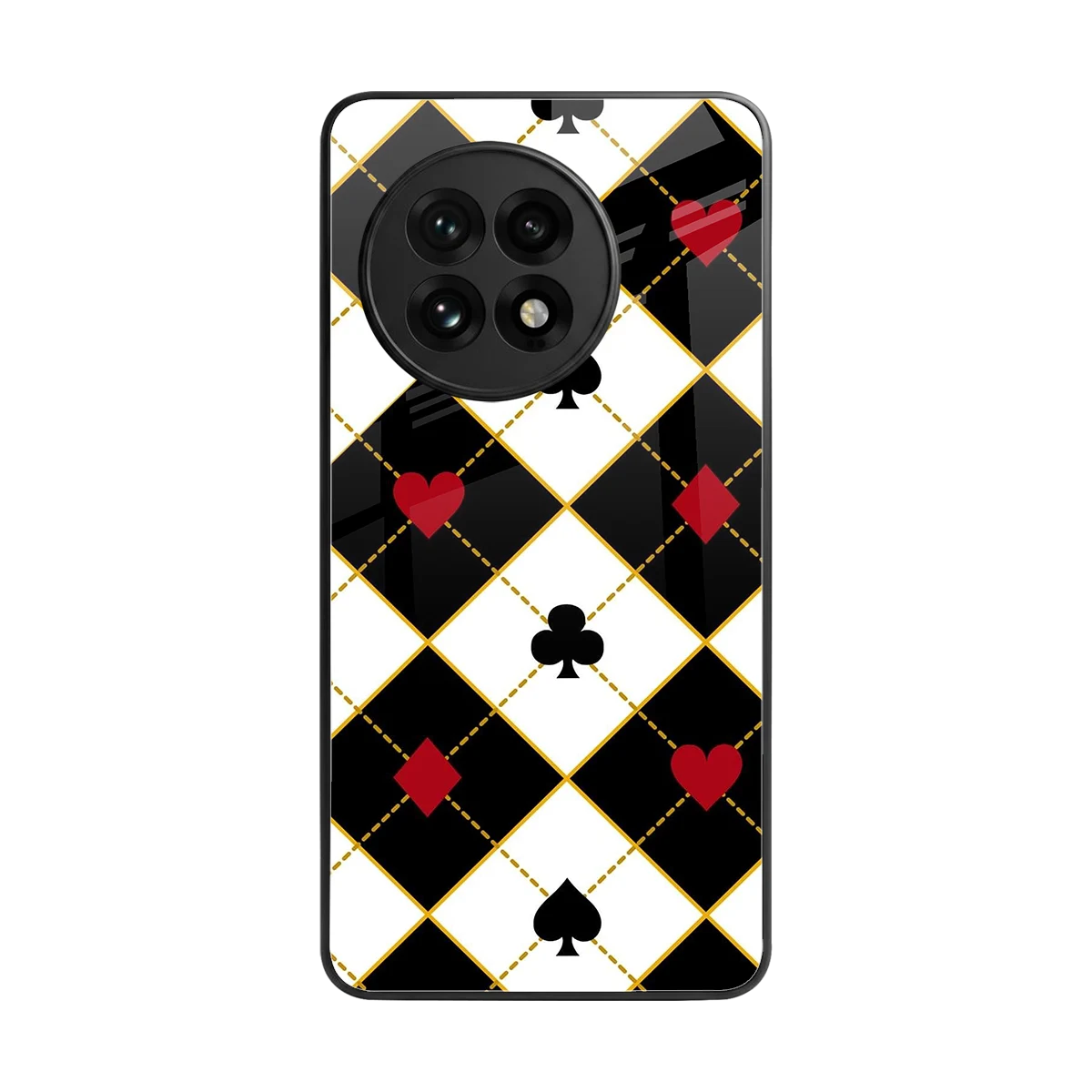 Poker Love back phone cover | glass case for oneplus 13r