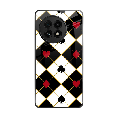 Poker Love back phone cover | glass case for oneplus 13r