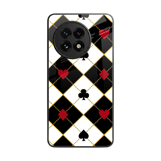 Poker Love back phone cover | glass case for oneplus 13r
