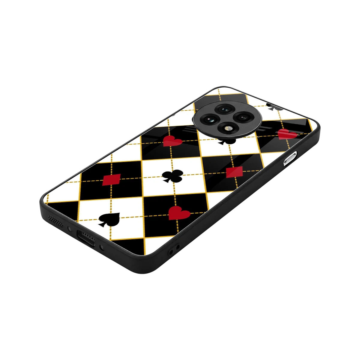 Poker Love stylish phone case for oneplus 13r | glossy glass and slim fit