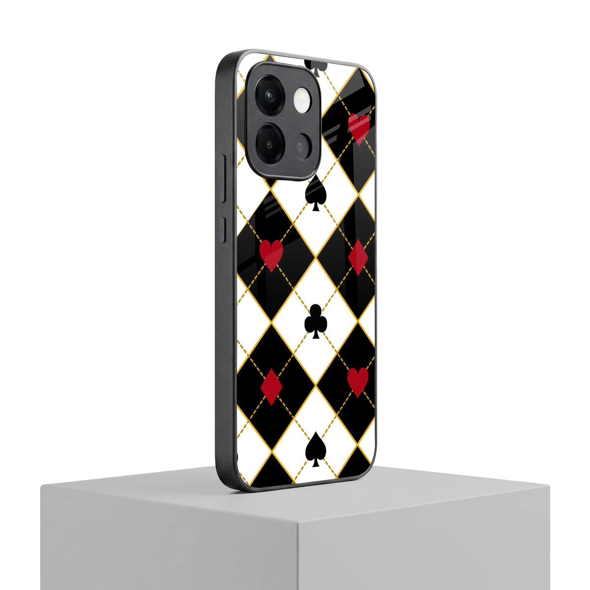 Poker Love oneplus 13s mobile cover | shockproof glass phone case