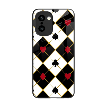 Poker Love back phone cover | glass case for oneplus 15r