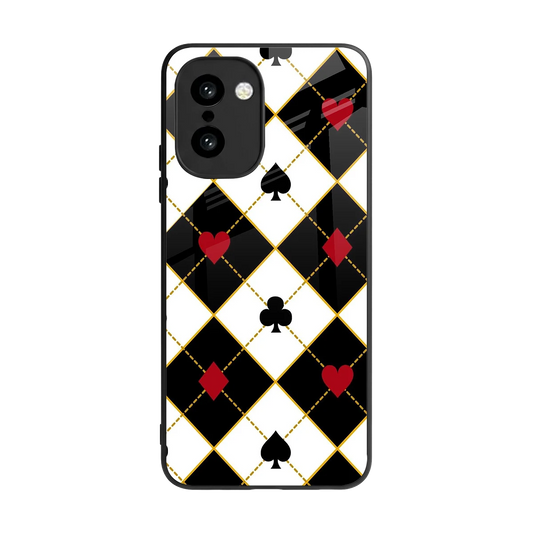 Poker Love back phone cover | glass case for oneplus 15r