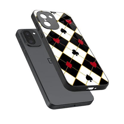 Poker Love sleek oneplus 15r cover with tempered glass back and TPU edges