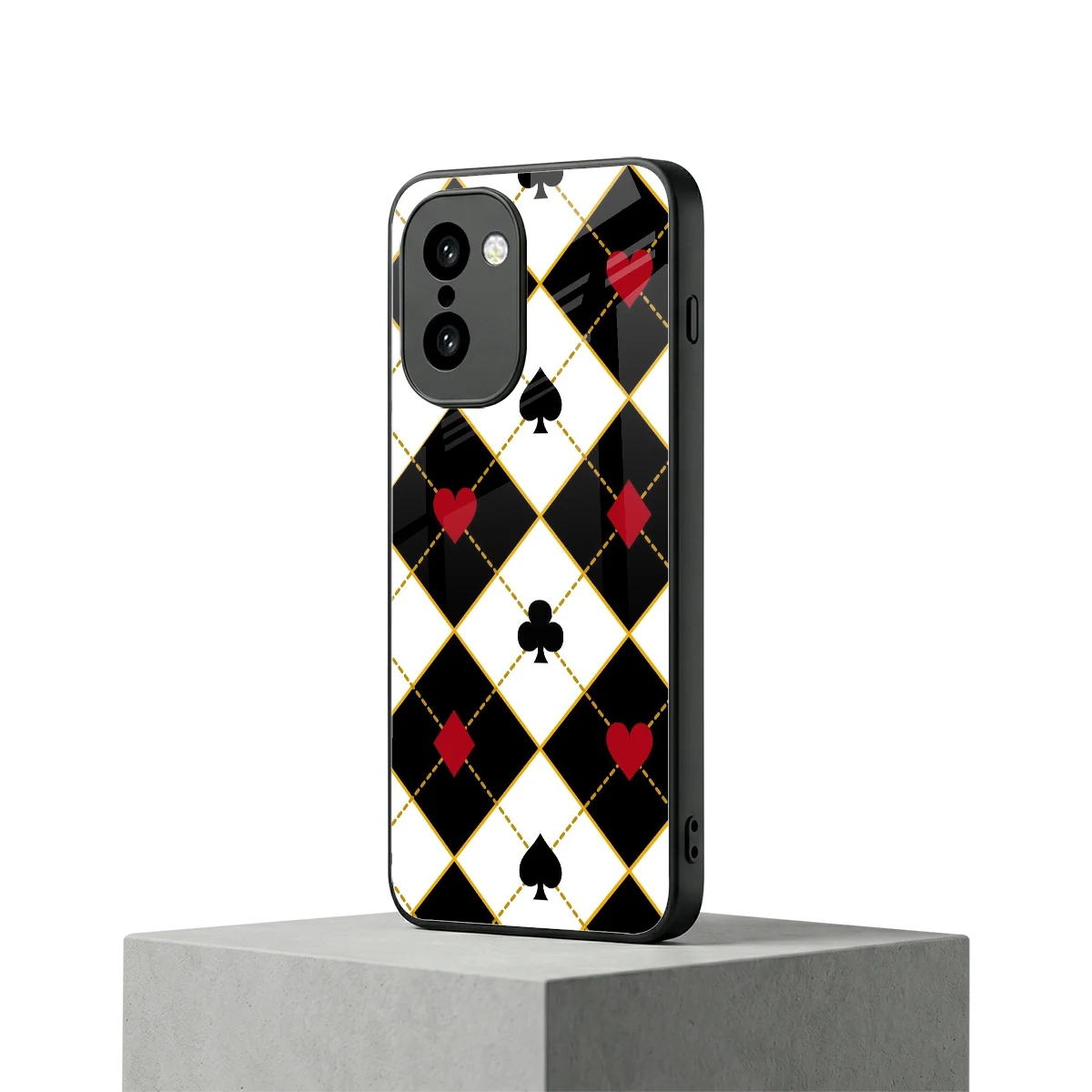 Poker Love oneplus 15r mobile cover | shockproof glass phone case