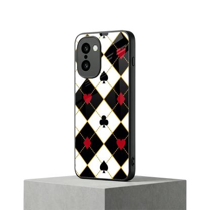 Poker Love oneplus 15r mobile cover | shockproof glass phone case