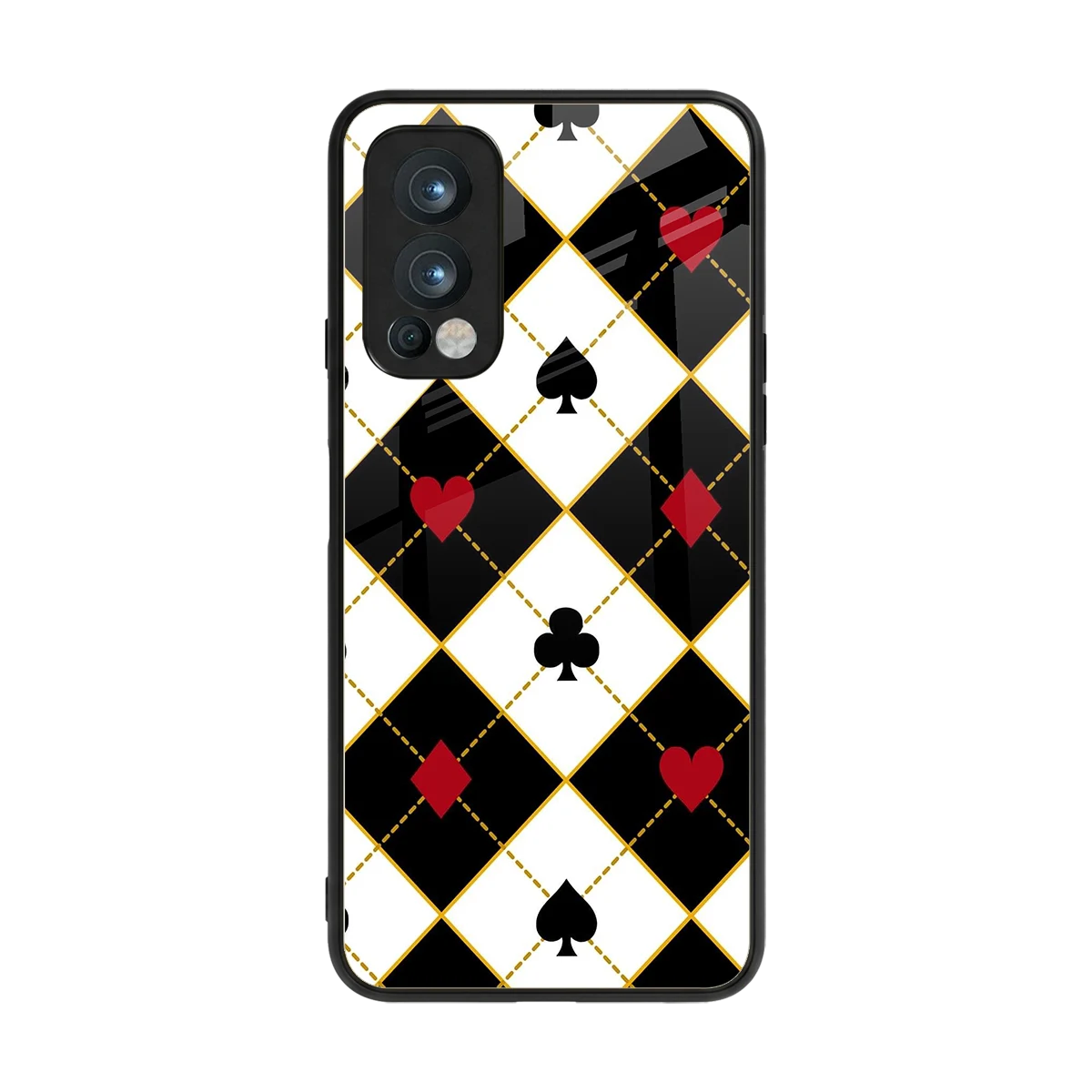 Poker Love back phone cover | glass case for oneplus nord 2