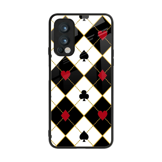 Poker Love back phone cover | glass case for oneplus nord 2
