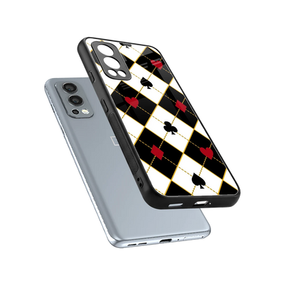 Poker Love sleek oneplus nord 2 cover with tempered glass back and TPU edges