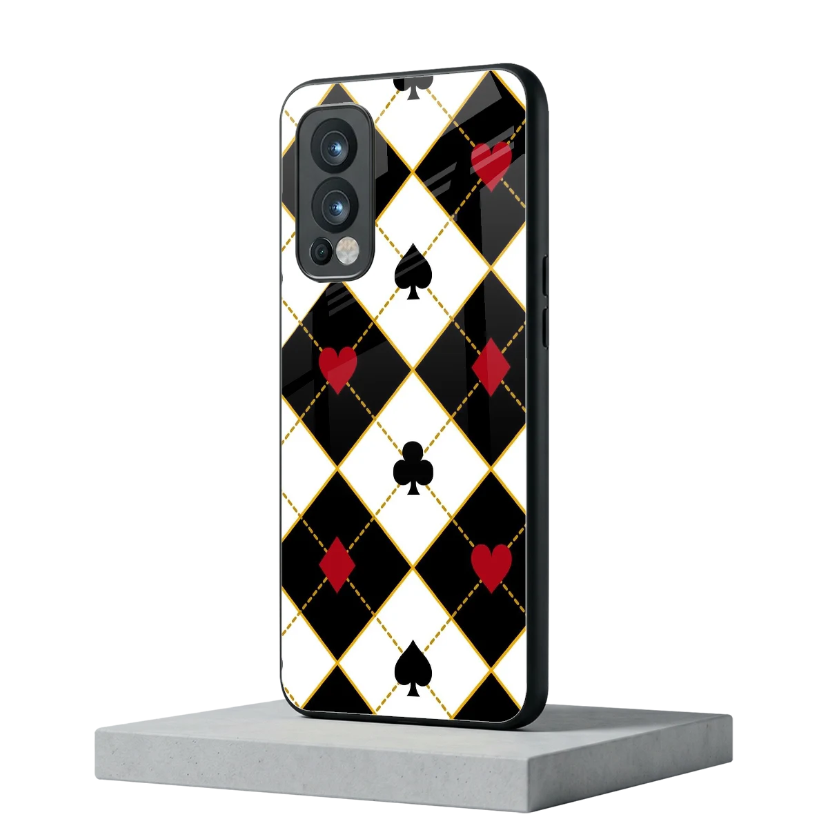 Poker Love oneplus nord 2 mobile cover | shockproof glass phone case